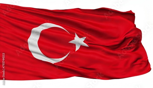 Illustration of waving turkish flag © Marinnai