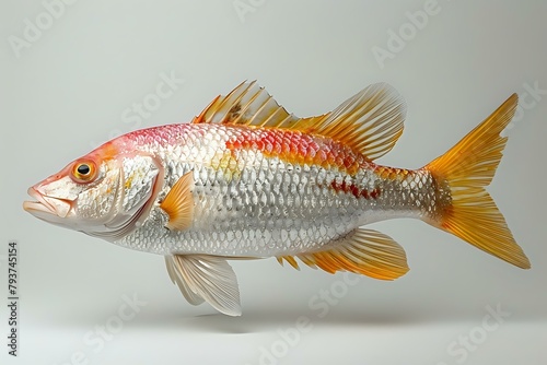 Sleek and Stunning: Fish in Clean White Space
