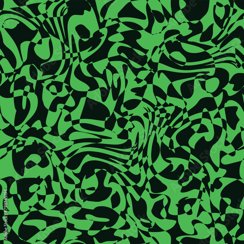 Green Vector Texture 
Decorative seamless pattern. Repeating background. Tileable wallpaper print. (ID: 793745194)