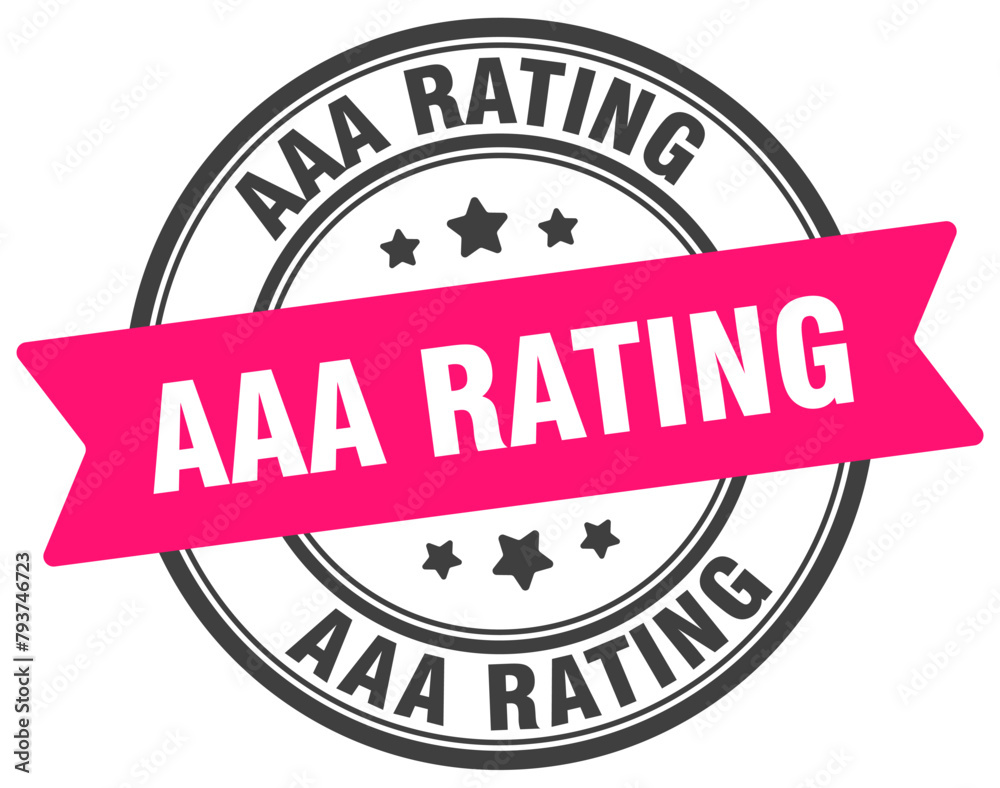 aaa rating stamp. aaa rating label on transparent background. round sign