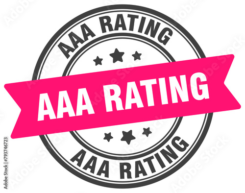 aaa rating stamp. aaa rating label on transparent background. round sign