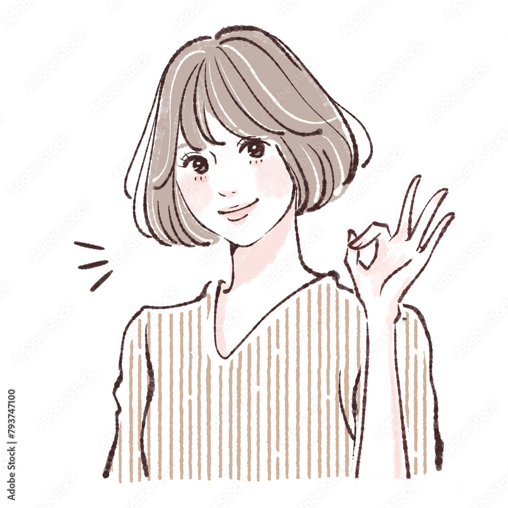 女性・女の子のイラスト素材 女性・女の子のイラスト素材