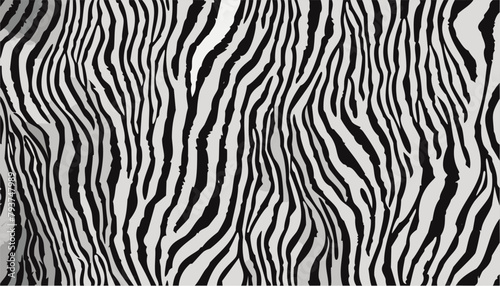 Zebra skin texture black and white fabric background photo