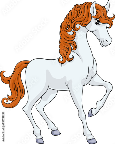 A horse cartoon cute animal...