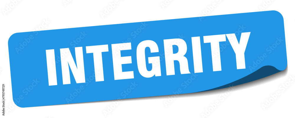 integrity sticker. integrity label