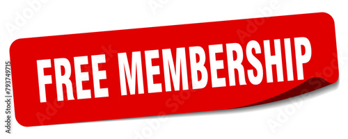 free membership sticker. free membership label