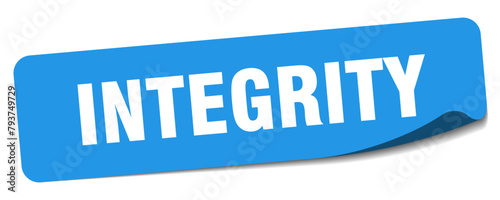 integrity sticker. integrity label