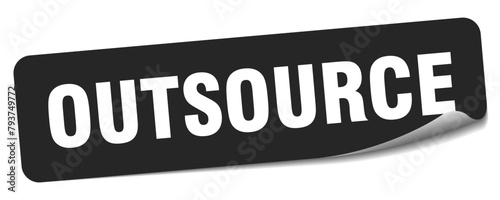 outsource sticker. outsource label