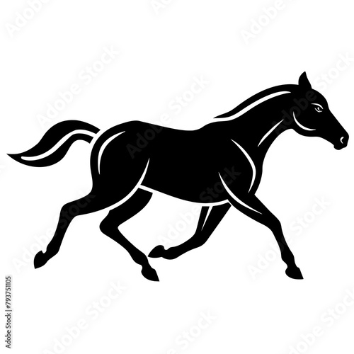silhouette of a horse