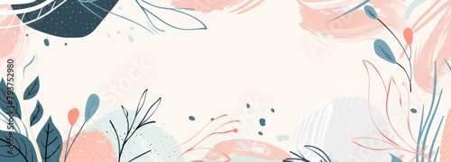 Abstract background with organic shapes and pastel colors