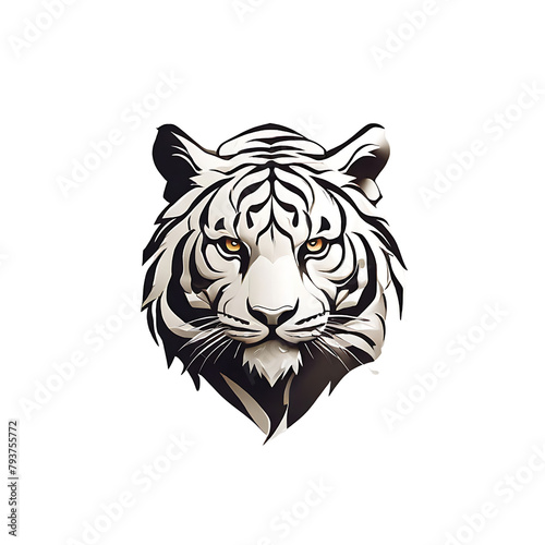 Minimalist Tiger logo  Graphic design 