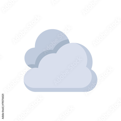 Cloud vector icon. Vector sign illustration for cloudy weather. On a blank background and can be edited again.