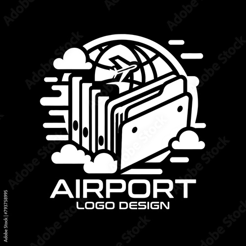 Airport Vector Logo Design photo