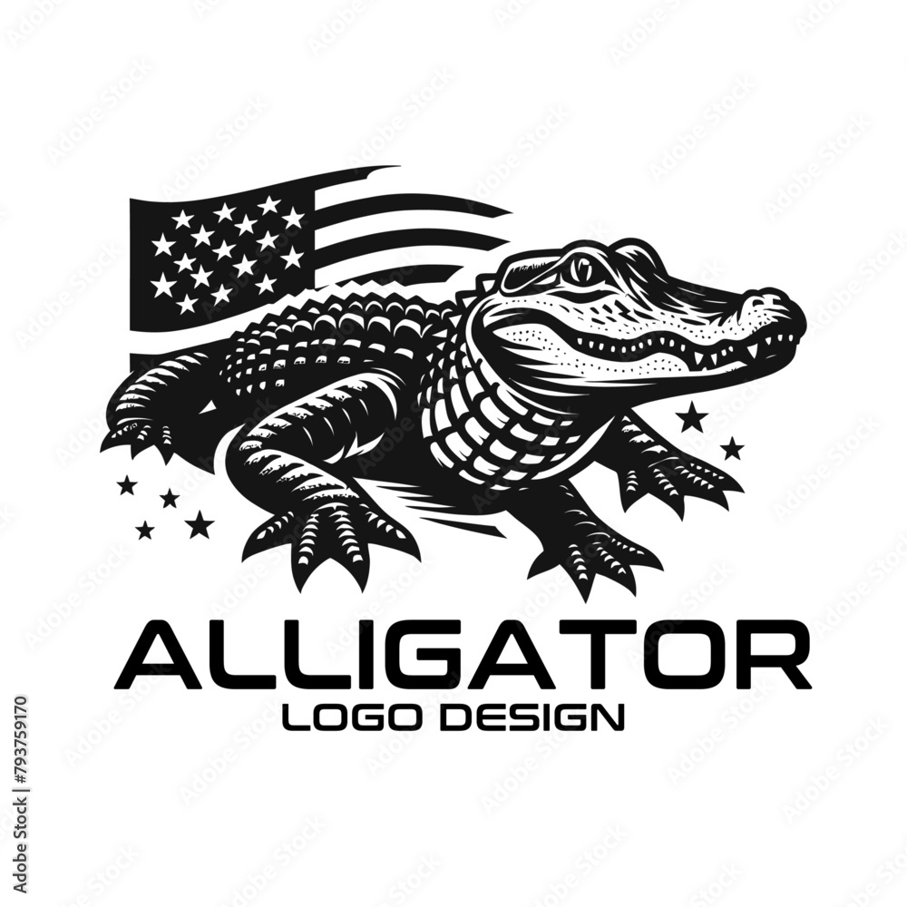 Alligator Vector Logo Design Alligator Vector Logo Design