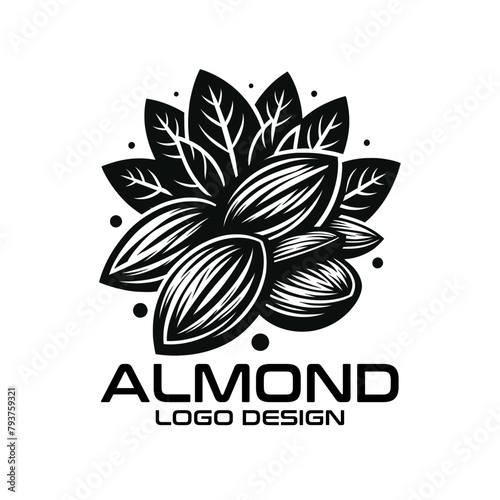 Almond Vector Logo Design photo