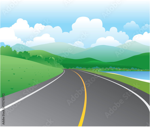 Road to the nature green.