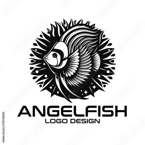 Angelfish Vector Logo Design photo