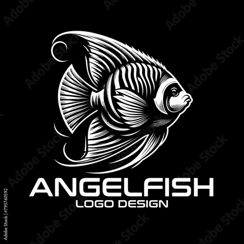 Angelfish Vector Logo Design photo