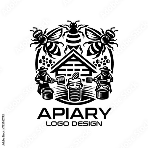 Apiary Vector Logo Design