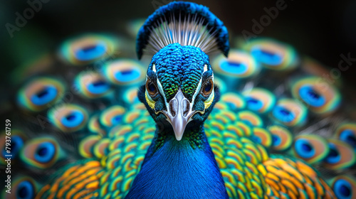 Close-up male peacock