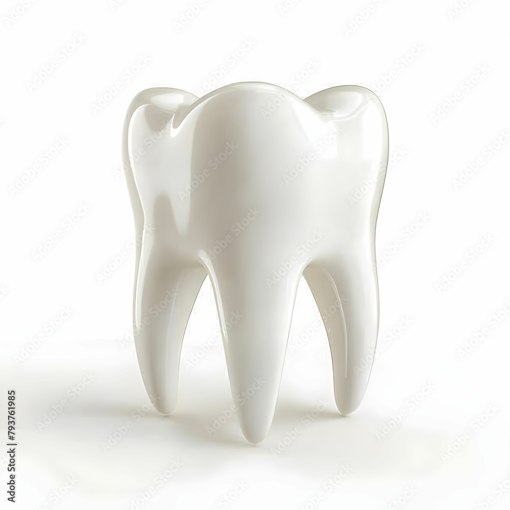 A single tooth isolated on a white background. A single tooth isolated on a white background.