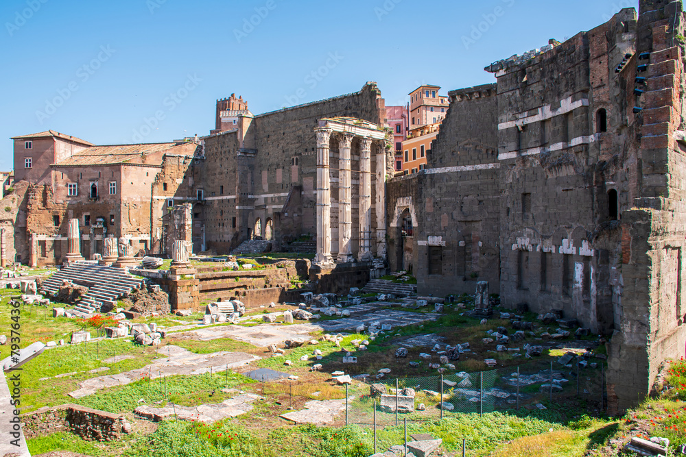 Temple of Mars the Avenger in Rome of Italy
