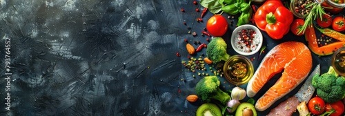 Health Eating. Nourishing Variety of Organic Vegetables on Balanced Diet Background