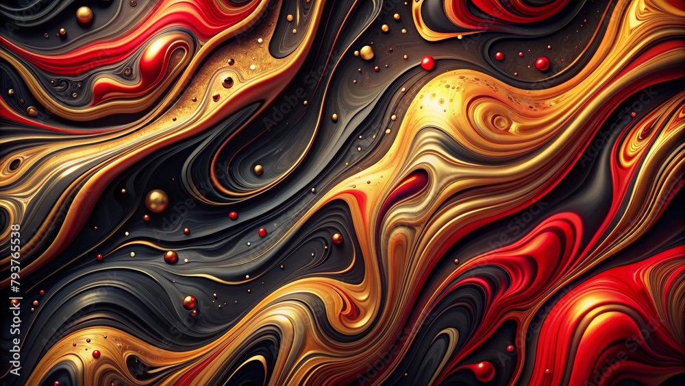 Obraz premium black red gold abstract background