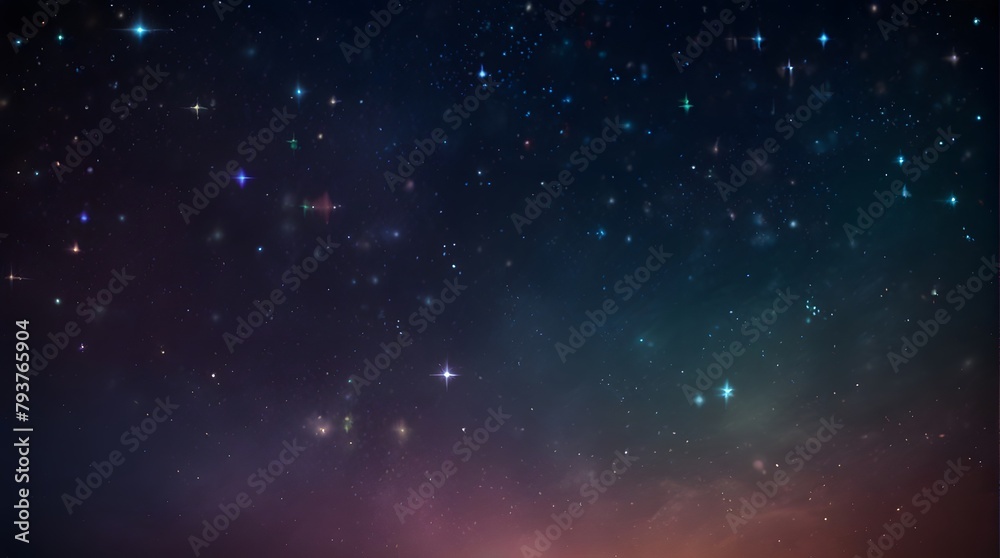 stars and clouds, ai generated