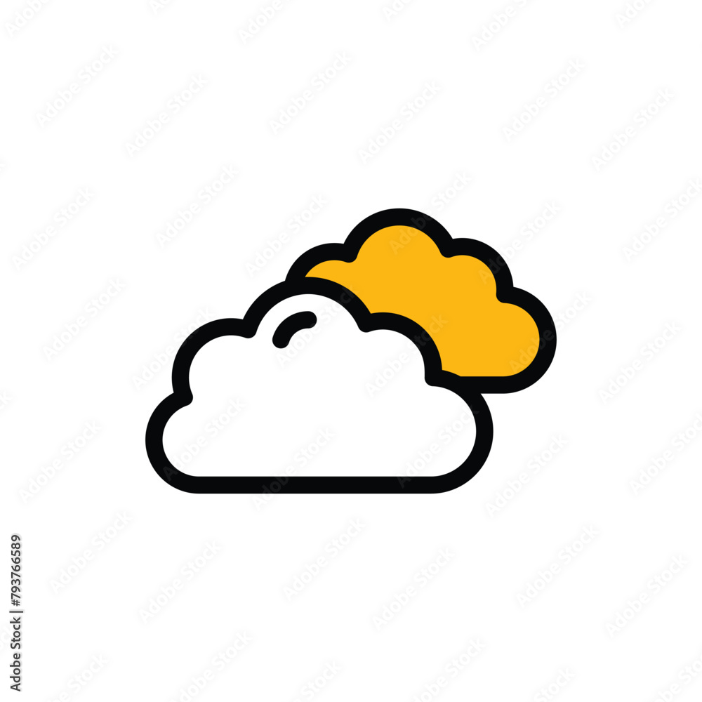 Overcast vector icon Overcast vector icon