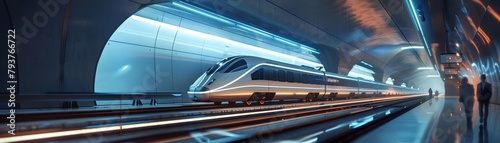 Highspeed maglev trains, levitating on magnetic fields, zipped through vacuum tubes, connecting continents in minutes