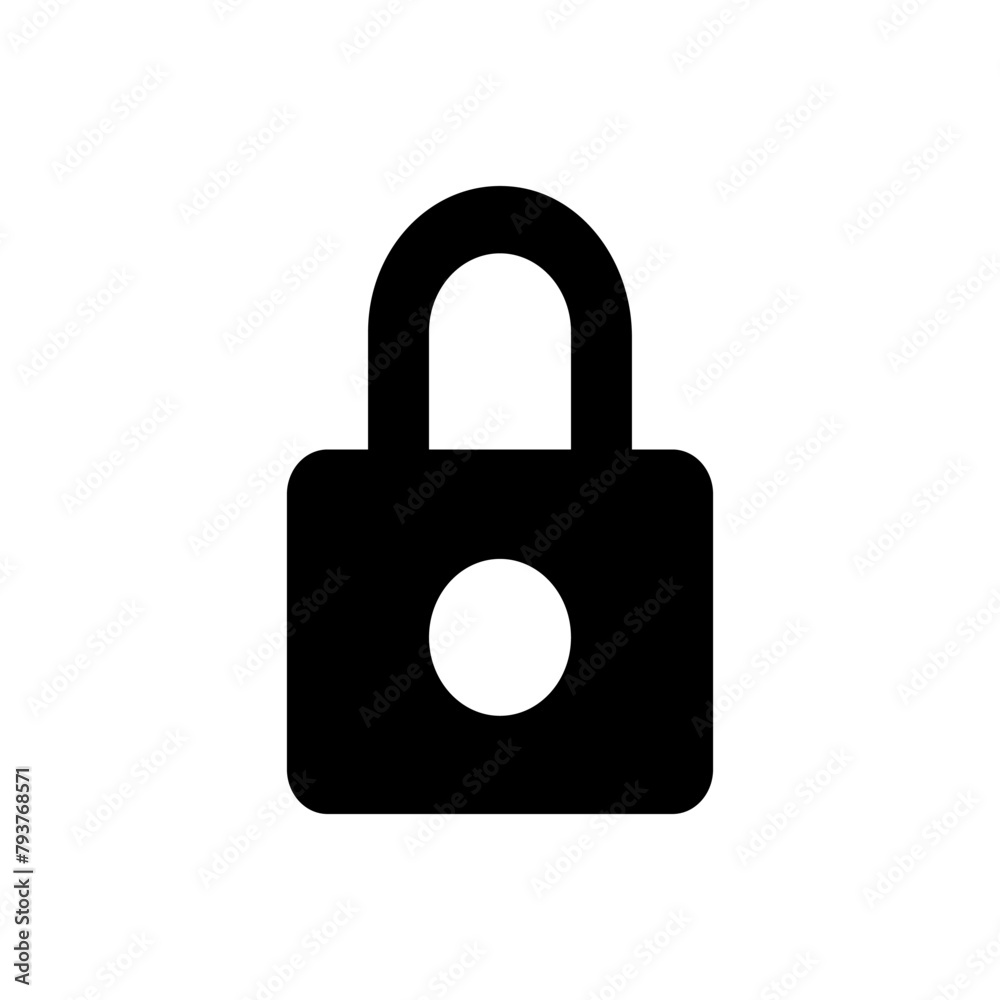 Locked padlock style vector icons isolated on a blank background. Editable and color-changing. Locked padlock style vector icons isolated on a blank background. Editable and color-changing.