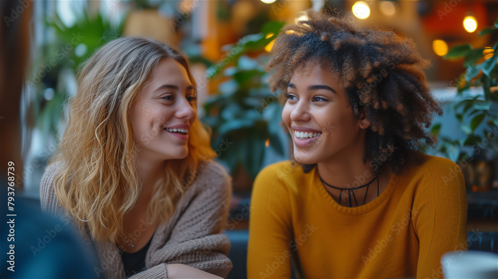 Two smiling young women friends. Faces of happy women. Two smiling young women friends. Faces of happy women.