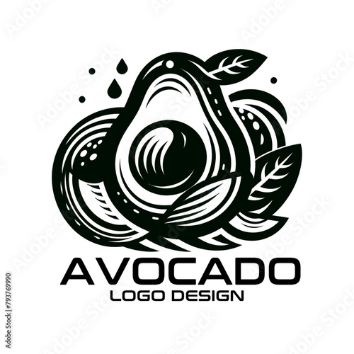 Avocado Vector Logo Design photo