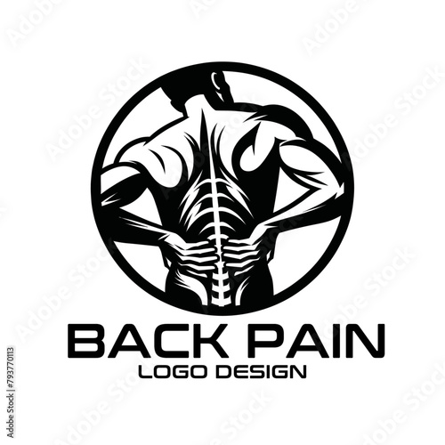 Back Pain Vector Logo Design