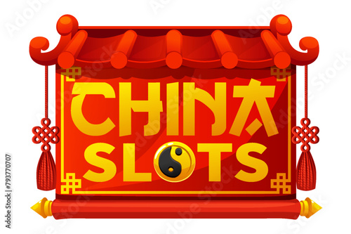 Logo Slot of China. Vector LOGO for casino