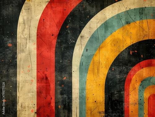 retro radial cartoon background