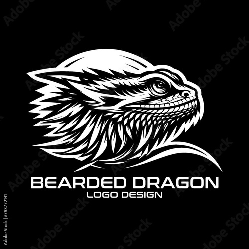 Bearded Dragon Vector Logo Design photo