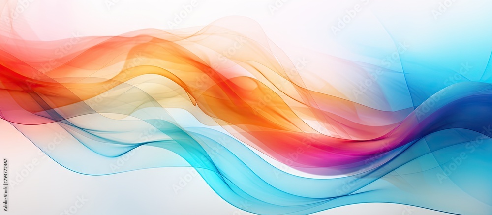 Colorful curved lines create abstract backdrop Colorful curved lines create abstract backdrop