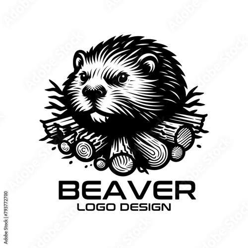 Beaver Vector Logo Design photo