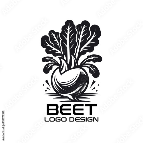 Beet Vector Logo Design photo