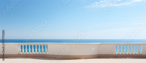 Balcony overlooks sea view