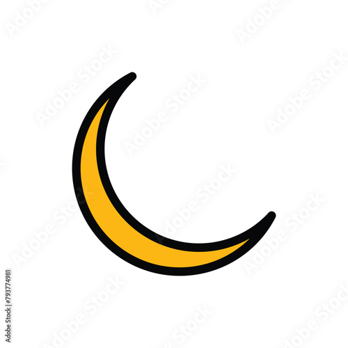 New Moon vector icon photo