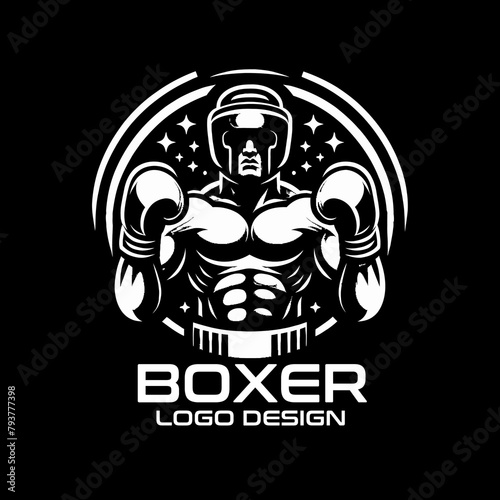 Boxer Vector Logo Design photo