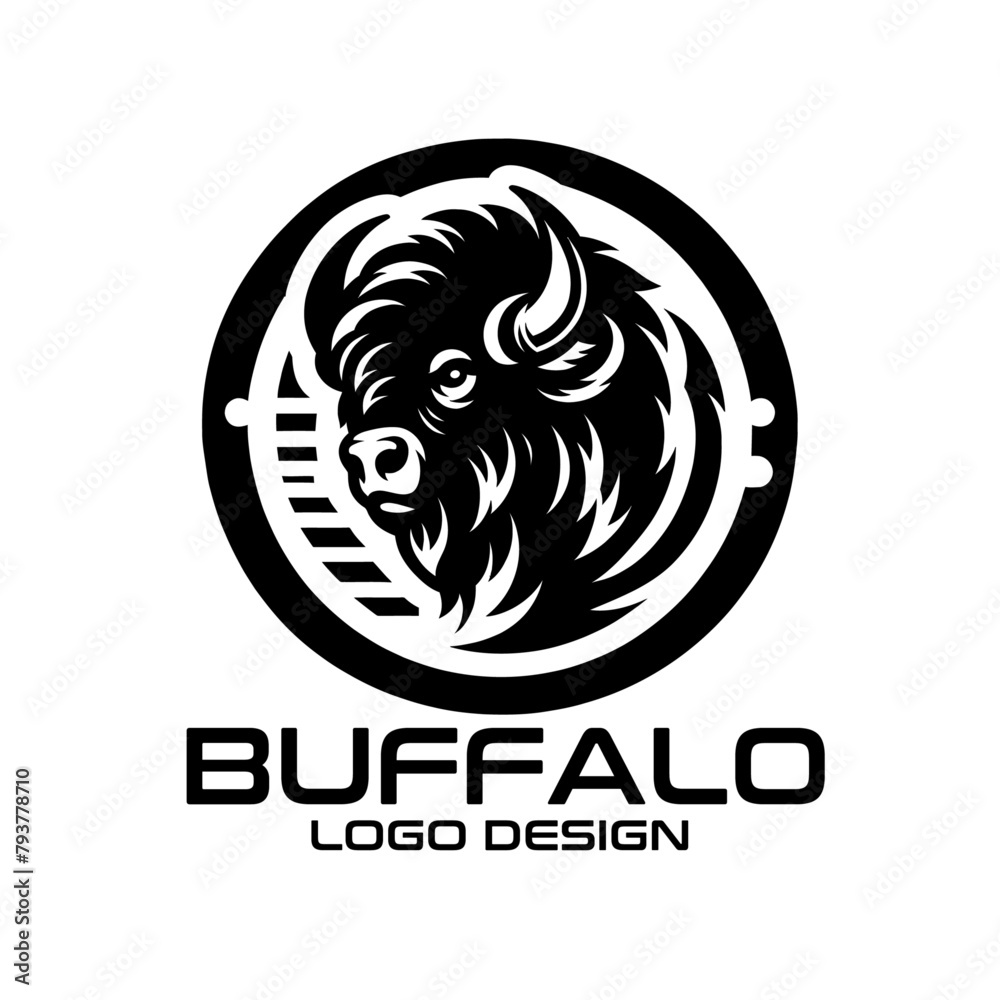 Buffalo Vector Logo Design Buffalo Vector Logo Design