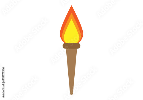 Icono de una antorcha en fondo blanco.