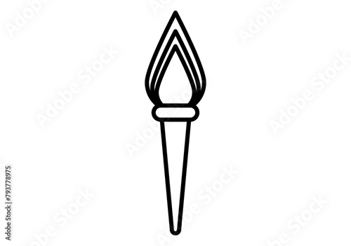 Icono de una antorcha en fondo blanco.