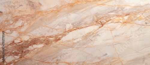 Close up of intricate brown and white marble slab