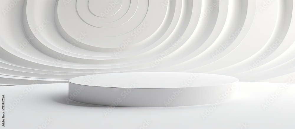 Fototapeta premium White Round Object on Plain Surface