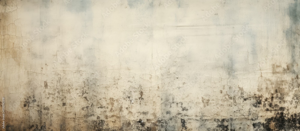 Fototapeta premium Wall covered in black and white paint splatters